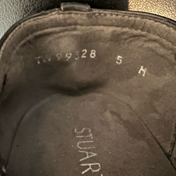 Stuart Weitzman Black  Patent Leather Low Heels Flat Mesh Silver  Buckle Size 5 - Picture 7 of 10